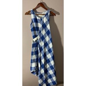 Maeve Blue and White Checkered Dress